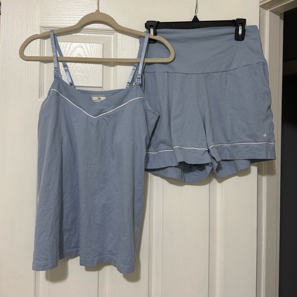 Petite Plume Maternity/Nursing Pajama Set Size Medium